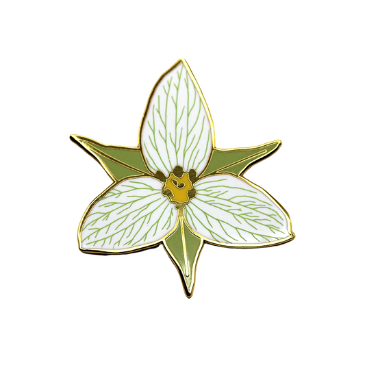 White Trillium Pin