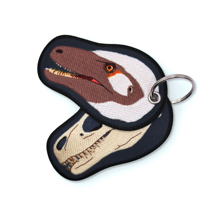 Utahraptor Bones Rivet Keychain