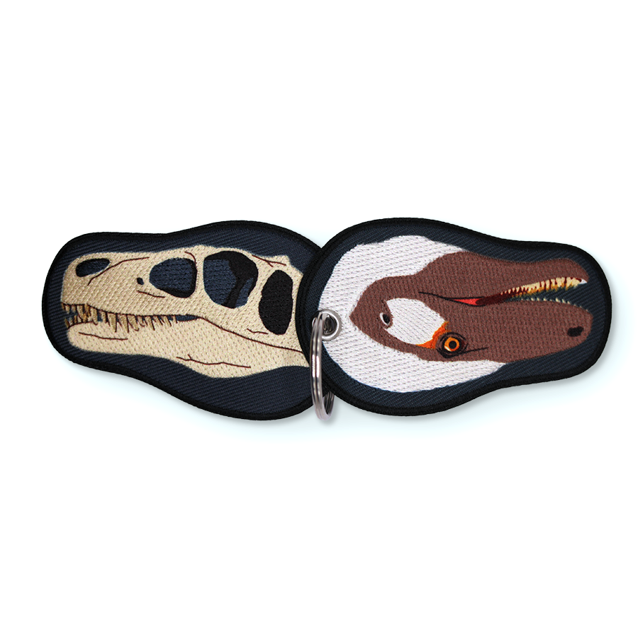 Utahraptor Bones Rivet Keychain