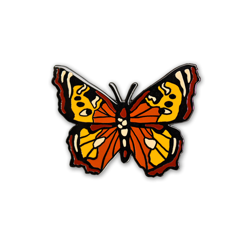 California Tortoiseshell Butterfly Pin