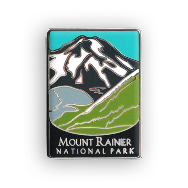 Mount Rainier National Park Metal Sign - Vintage Stamp Style Wall Art Mount Rainier National Park Metal Sign - Vintage Stamp Style Wall Art
