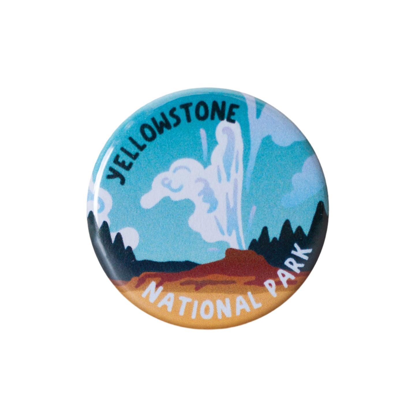 Yellowstone National Park Merit Badge Button