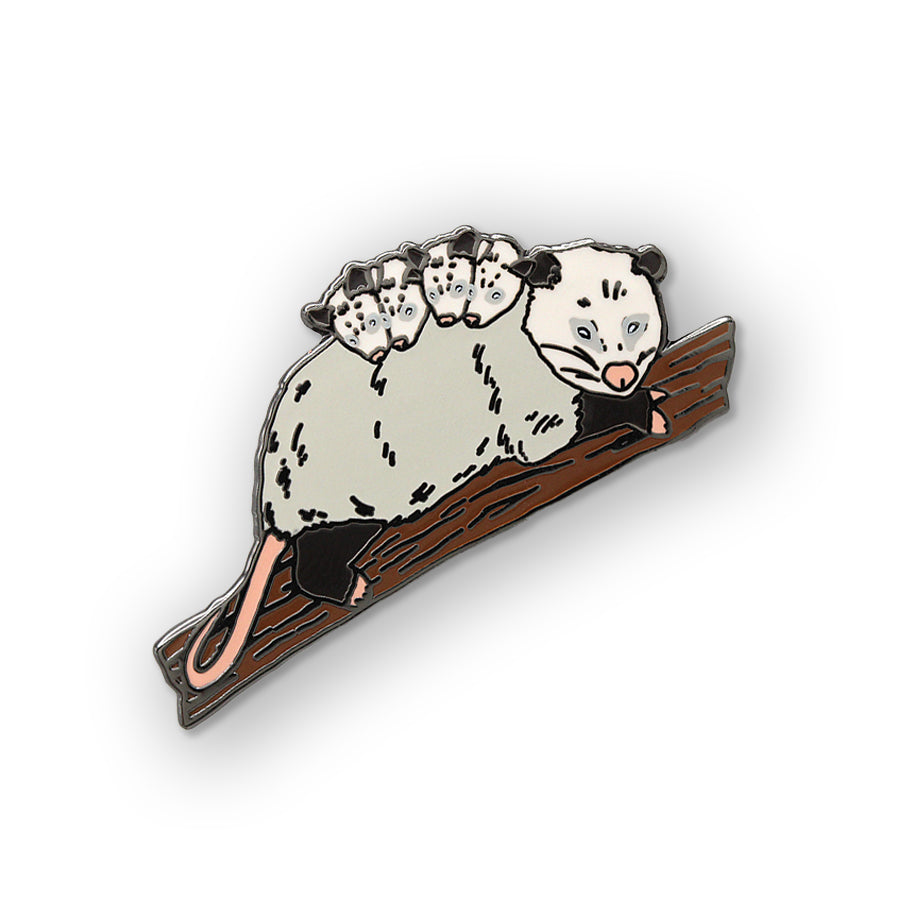 Opossum Mother & Babies Pin