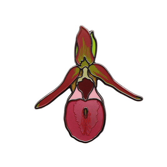 Pink Lady's Slipper Pin