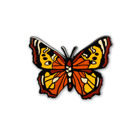 California Tortoiseshell Butterfly Pin