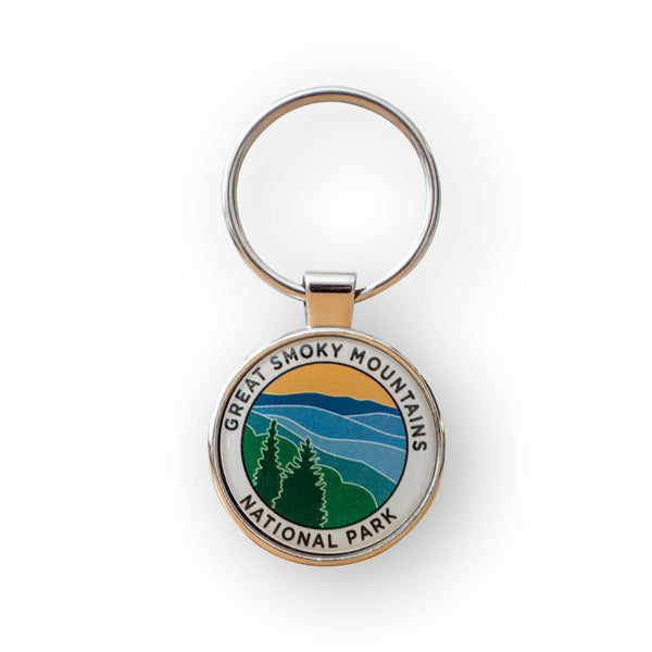 Great Smoky Mountains National Park Hiking Boots Spinner Keychain - GSMA