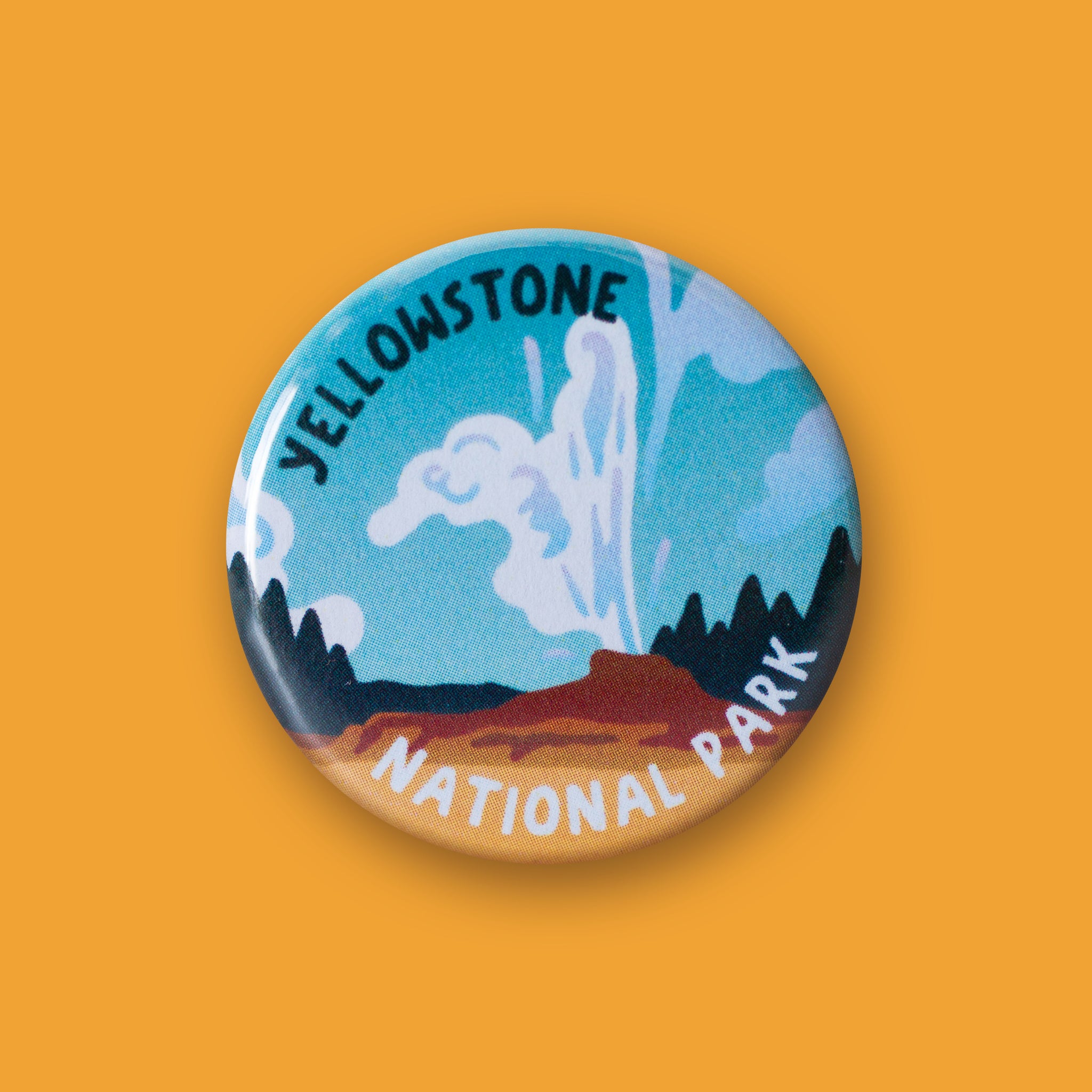 Yellowstone National Park Merit Badge Button