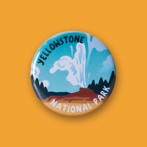 Yellowstone National Park Merit Badge Button