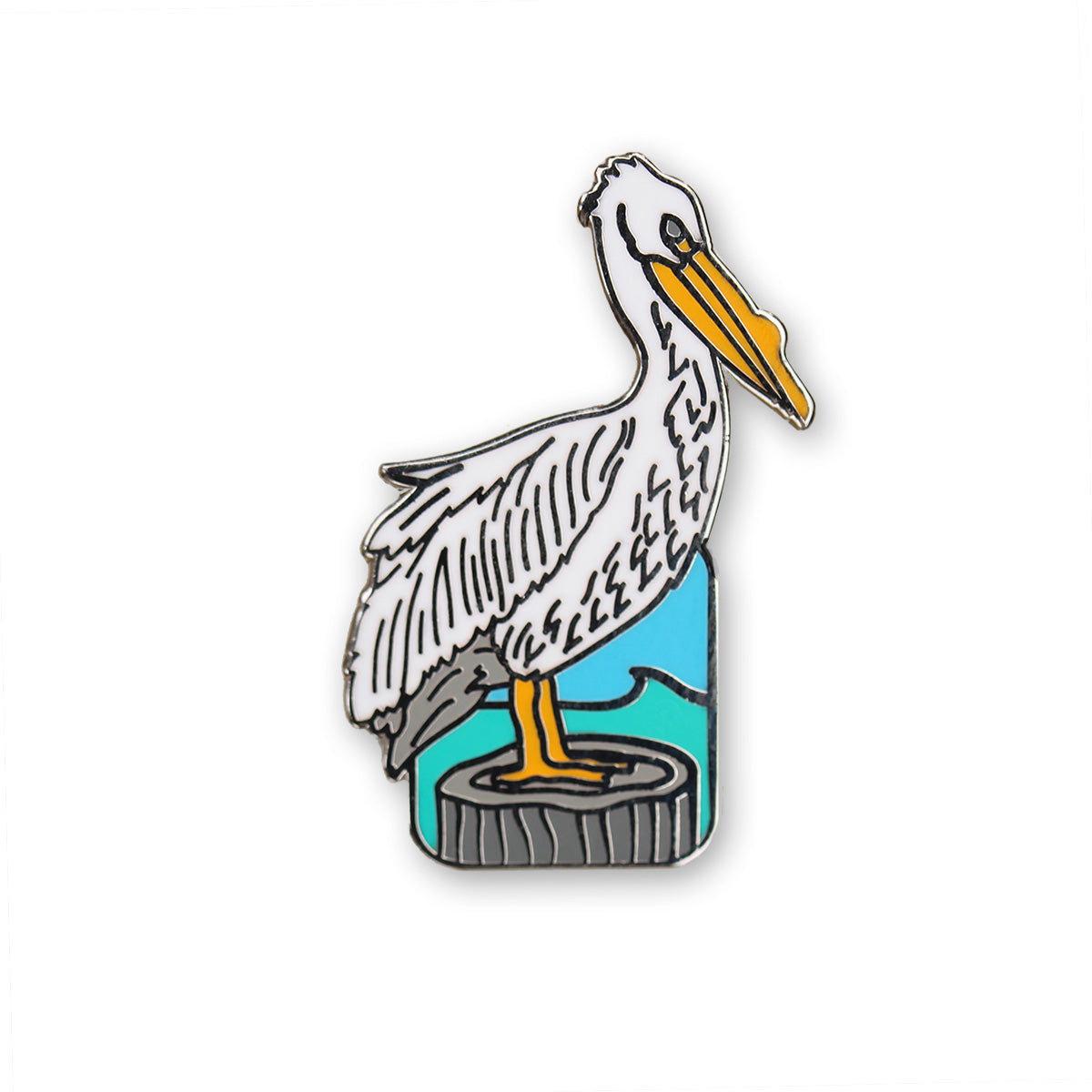 White Pelican Pin